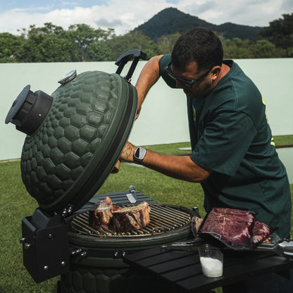 El KAME de Cerámica 22” – Parrilla Kamado Premium para Asar, Ahumar y Hornear
