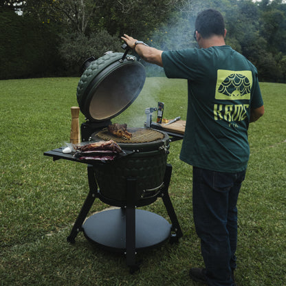 El KAME de Cerámica 22” – Parrilla Kamado Premium para Asar, Ahumar y Hornear