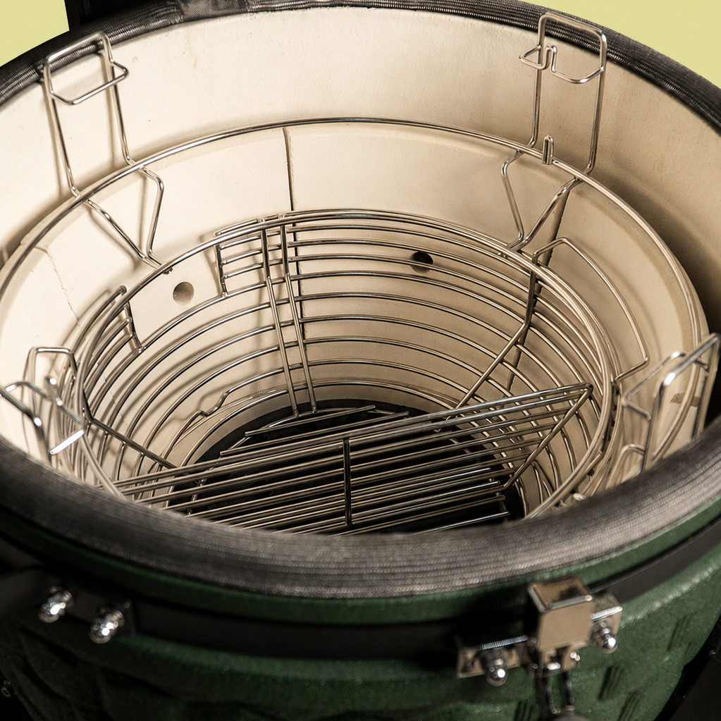 El KAME de Cerámica 22” – Parrilla Kamado Premium para Asar, Ahumar y Hornear