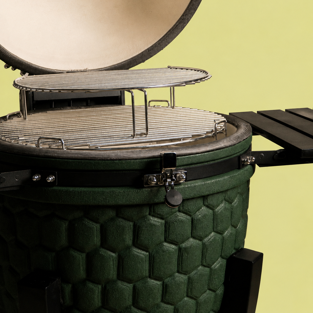El KAME de Cerámica 22” – Parrilla Kamado Premium para Asar, Ahumar y Hornear